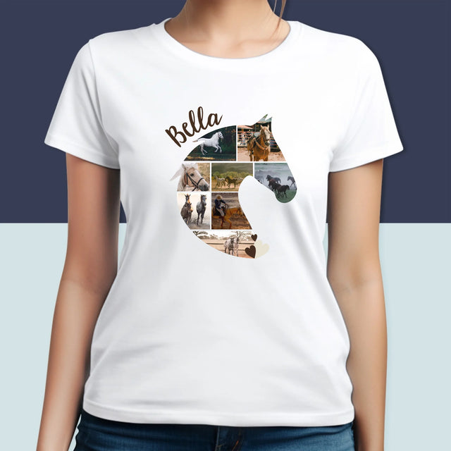 Formă Din Fotografii: Cal - Tricou Pentru Femei