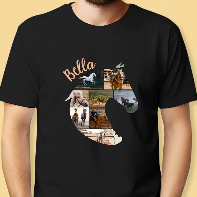 Formă Din Fotografii: Cal - Tricou Pentru Bărbați