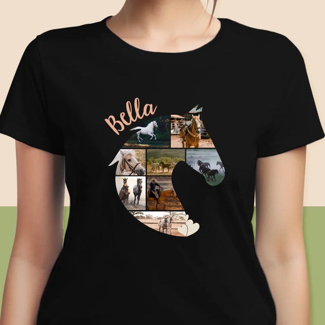 Formă Din Fotografii: Cal - Tricou Pentru Femei