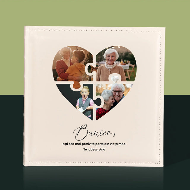 Colaj De Fotografii: Puzzle Inimă Pentru Bunică - Album Foto
