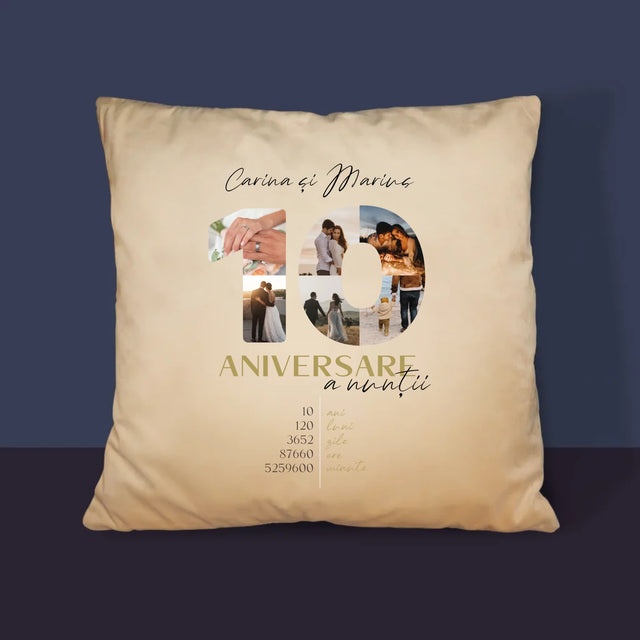 Cuvânt Din Fotografii: A 10-A Aniversare A Nunții - Pernă (Cu Fotografie)