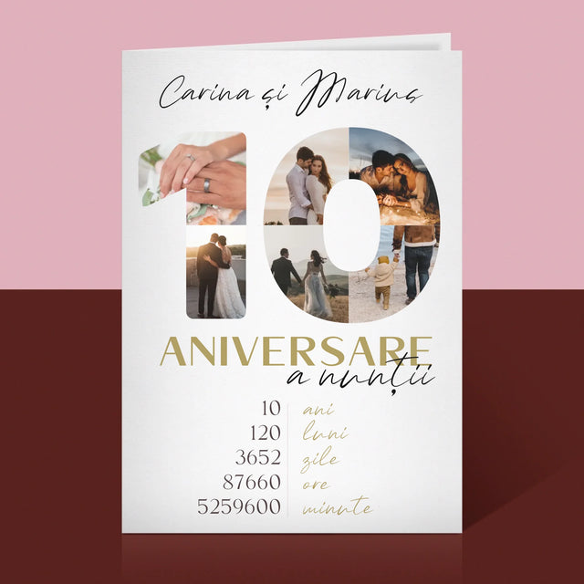 Cuvânt Din Fotografii: A 10-A Aniversare A Nunții - Card Cu Felicitări