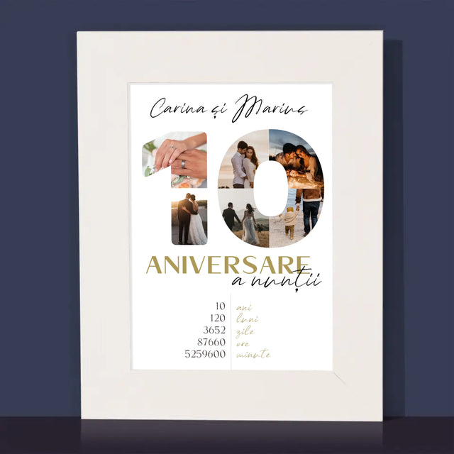 Cuvânt Din Fotografii: A 10-A Aniversare A Nunții - Ramă Pentru Fotografii (Horizontală)