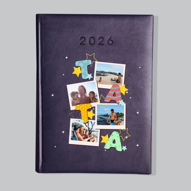 Colaj De Fotografii: Litere Tată - Calendar De Carte (Fotografie)