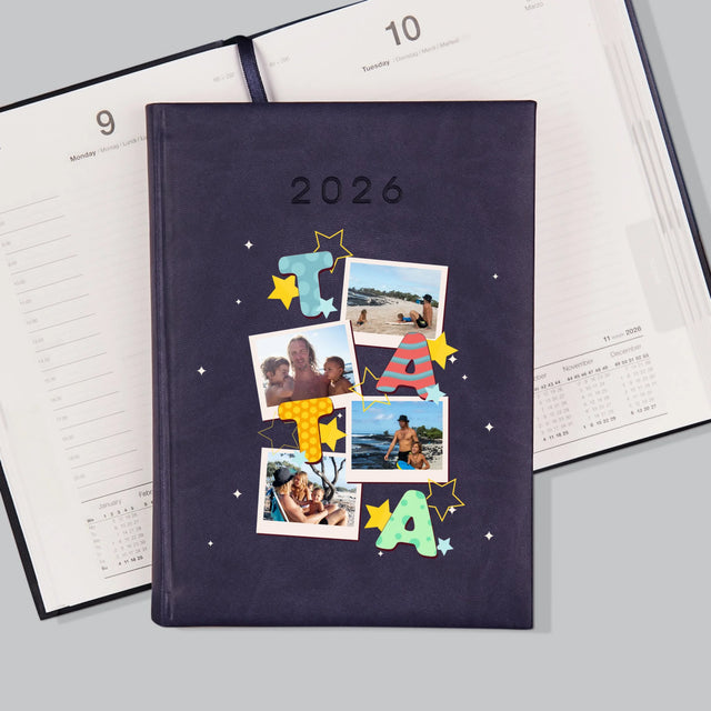 Colaj De Fotografii: Litere Tată - Calendar De Carte (Fotografie)