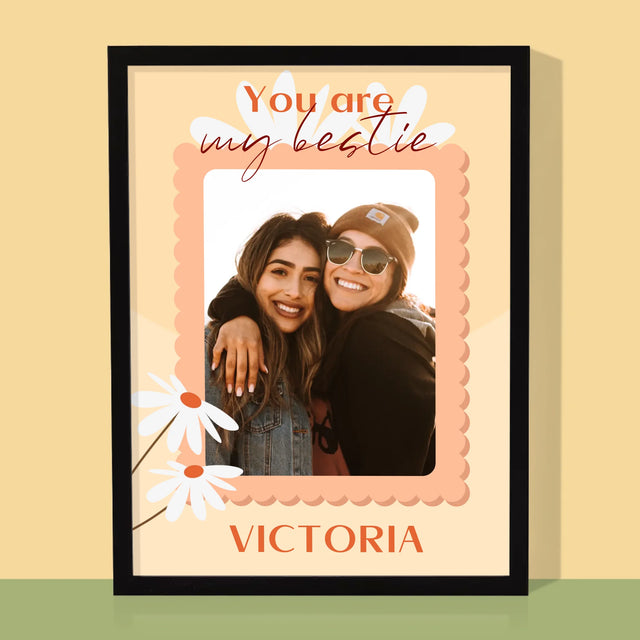 Colaj De Fotografii: Fotografie Besties - Imprimare Cu Ramă 30X40 (Verticală)