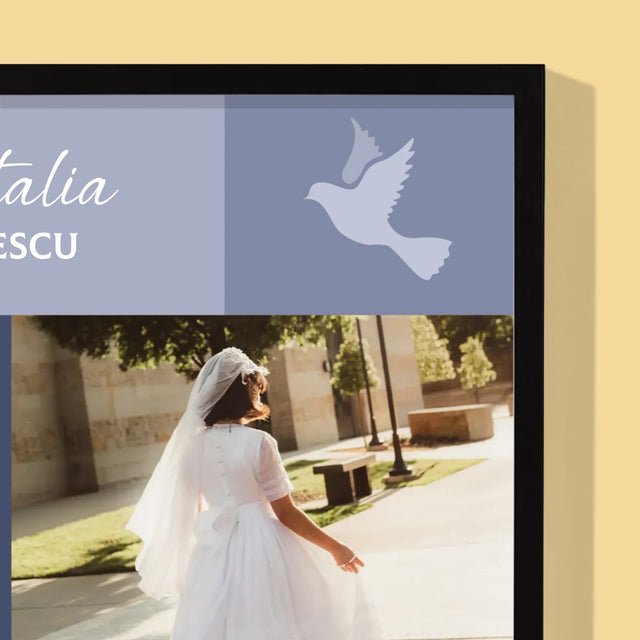 Fotografie Si Semnătură: Îngerul Lui Dumnezeu Comuniune - Imprimare Cu Ramă 30X40 (Verticală)