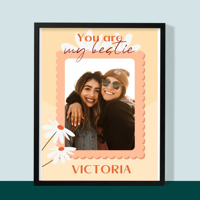 Colaj De Fotografii: Fotografie Besties - Imprimare Cu Ramă 30X40 (Verticală)