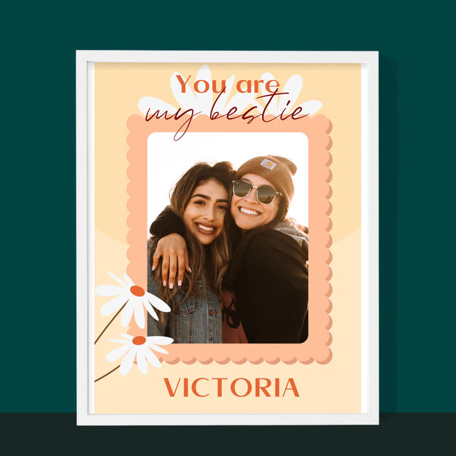 Colaj De Fotografii: Fotografie Besties - Imprimare Cu Ramă 30X40 (Verticală)