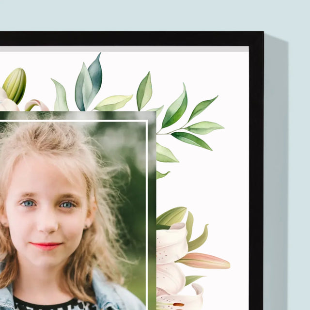 Fotografie Si Semnătură: Pentru Sărbătorirea Primei Împărtășiri - Imprimare Cu Ramă 30X40 (Verticală)