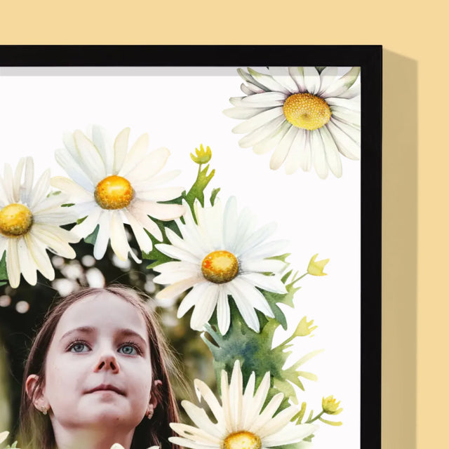 Fotografie Si Semnătură: Margaretele Amintire De La Sfânta Împărtășanie - Imprimare Cu Ramă 30X40 (Verticală)