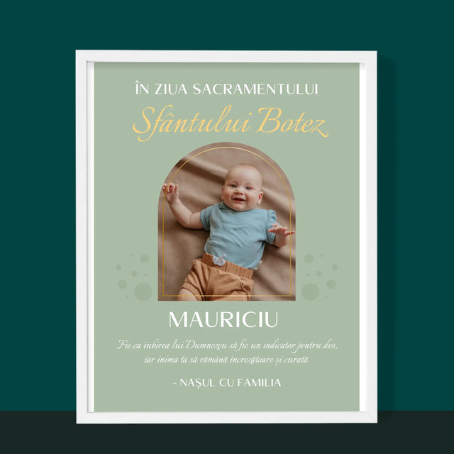 Fotografie Si Semnătură: Taina Sfântului Botez - Imprimare Cu Ramă 30X40 (Verticală)