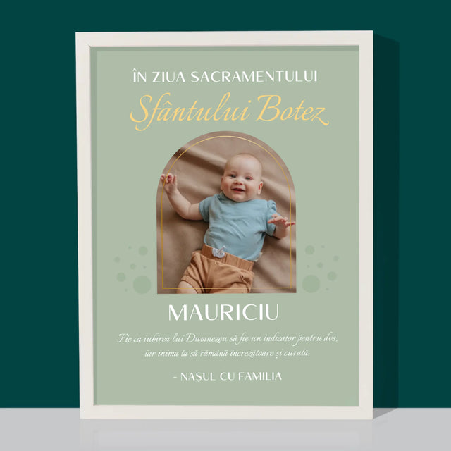 Fotografie Si Semnătură: Taina Sfântului Botez - Imprimare Cu Ramă 30X40 (Verticală)