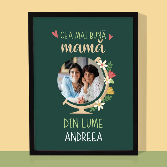 Fotografie Si Semnătură: Cea Mai Bună Mamă Lumea - Imprimare Cu Ramă 30X40 (Verticală)