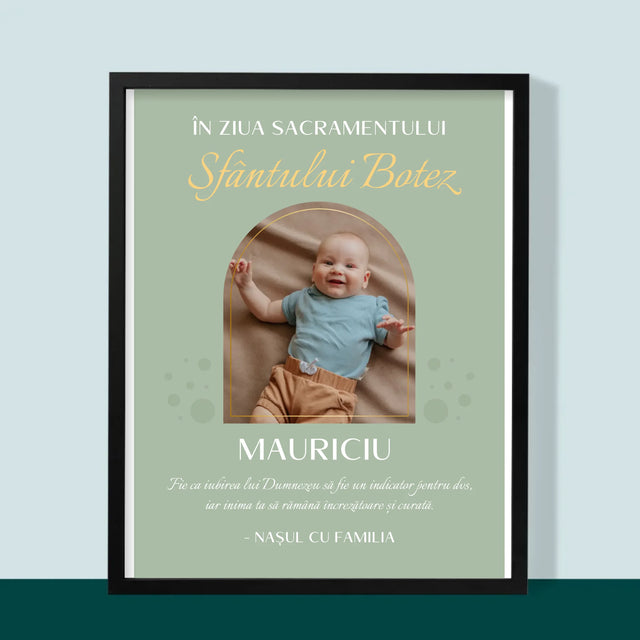 Fotografie Si Semnătură: Taina Sfântului Botez - Imprimare Cu Ramă 30X40 (Verticală)