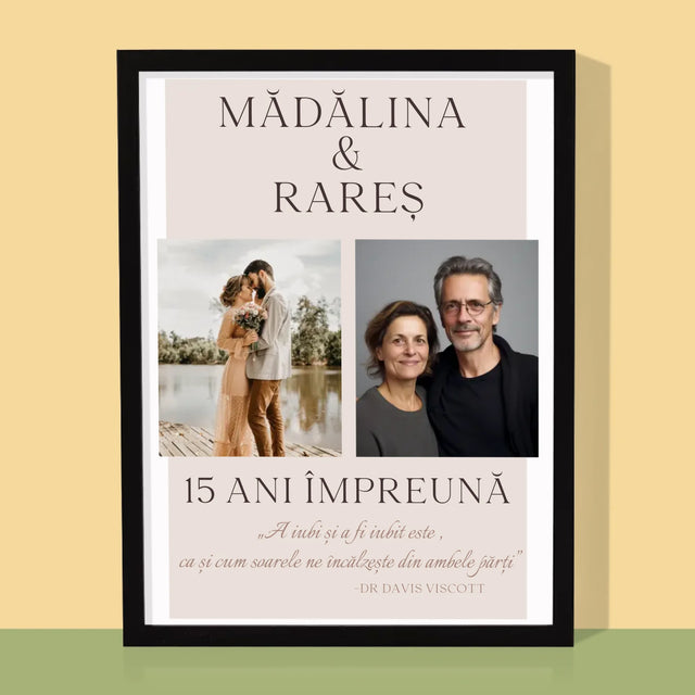 Colaj De Fotografii: A Iubi Și A Fi Iubit - Imprimare Cu Ramă 30X40 (Verticală)