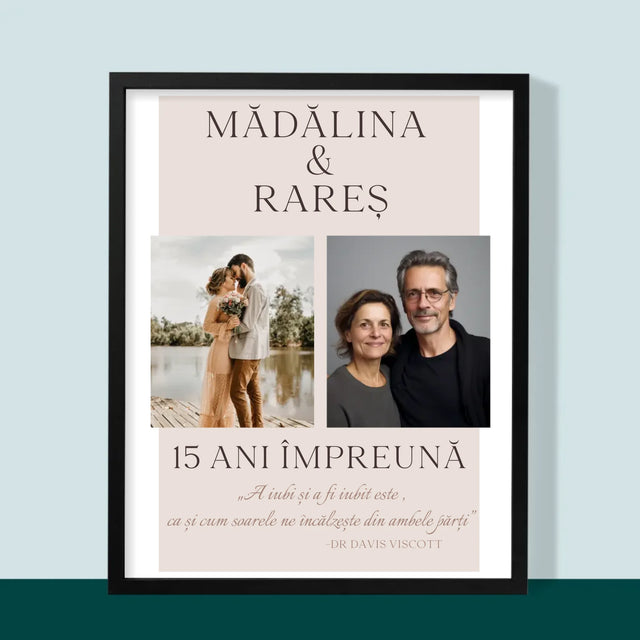 Colaj De Fotografii: A Iubi Și A Fi Iubit - Imprimare Cu Ramă 30X40 (Verticală)
