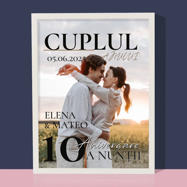 Copertă Derevistă: Cuplul Anului - Imprimare Cu Ramă 30X40 (Verticală)