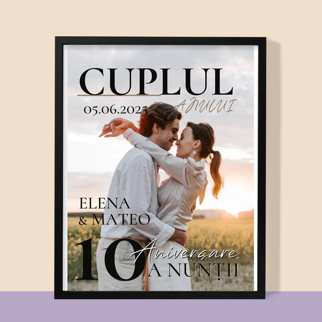 Copertă Derevistă: Cuplul Anului - Imprimare Cu Ramă 30X40 (Verticală)