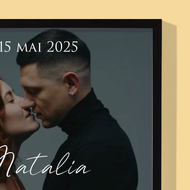 Fotografie Si Semnătură: Urări Fotografie De Nuntă - Imprimare Cu Ramă 30X40 (Verticală)