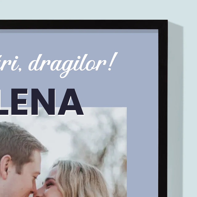 Fotografie Si Semnătură: Felicitări De Nuntă - Imprimare Cu Ramă 30X40 (Verticală)