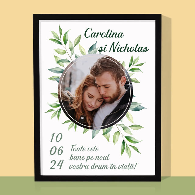 Fotografie Si Semnătură: Frunze De Nuntă - Imprimare Cu Ramă 30X40 (Verticală)