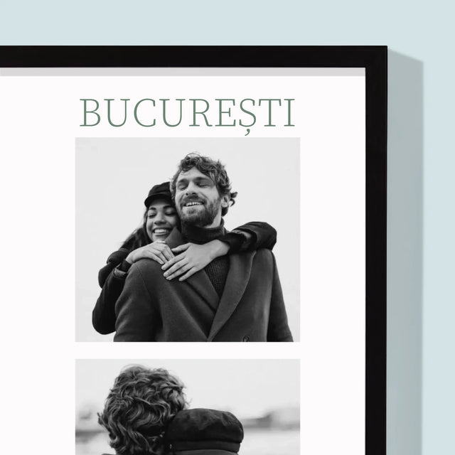 Colaj De Fotografii: Mr&Mrs Nunta - Imprimare Cu Ramă 30X40 (Verticală)