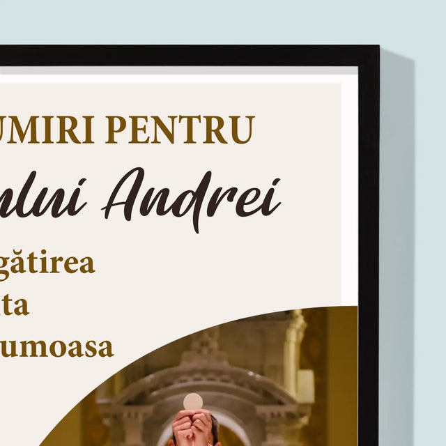 Fotografie Si Semnătură: Mulțumim Pentru Nunta Noastră - Imprimare Cu Ramă 30X40 (Verticală)