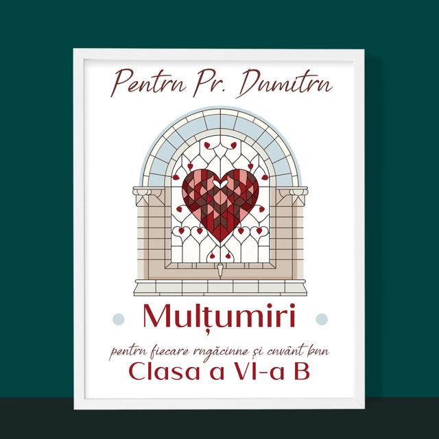 Numele Și Semnătura: Mulțumiri Pentru Rugăciuni - Imprimare Cu Ramă 30X40 (Verticală)