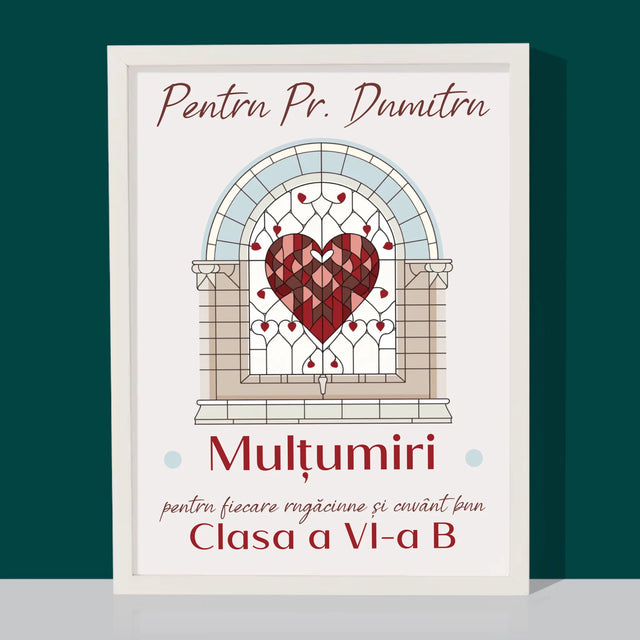 Numele Și Semnătura: Mulțumiri Pentru Rugăciuni - Imprimare Cu Ramă 30X40 (Verticală)
