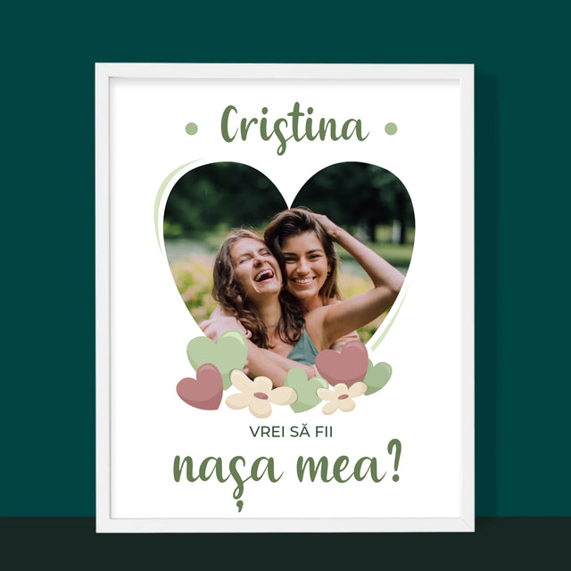 Fotografie Si Semnătură: Vrei Să Fii Martorul Meu - Imprimare Cu Ramă 30X40 (Verticală)