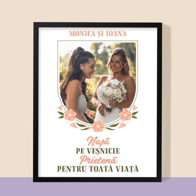 Fotografie Si Semnătură: Nașă Pe Veșnicie - Imprimare Cu Ramă 30X40 (Verticală)