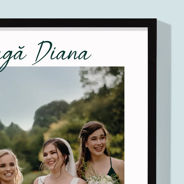 Fotografie Si Semnătură: Ai Fost Cea Mai Tare Nașă! - Imprimare Cu Ramă 30X40 (Verticală)