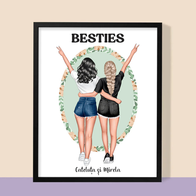 Creator De Personaj: Best Friends - Imprimare Cu Ramă 30X40 (Verticală)