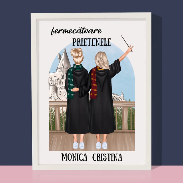 Creator De Personaj: Prietenele Fermecătoare - Imprimare Cu Ramă 30X40 (Verticală)