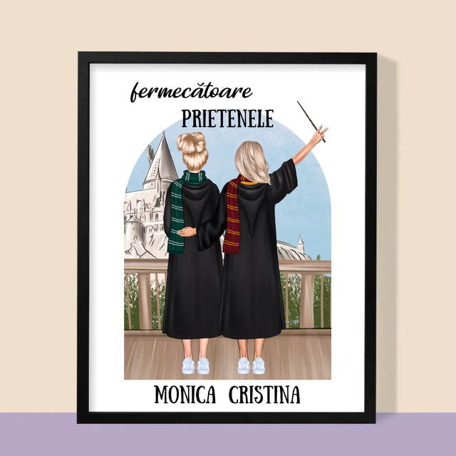 Creator De Personaj: Prietenele Fermecătoare - Imprimare Cu Ramă 30X40 (Verticală)