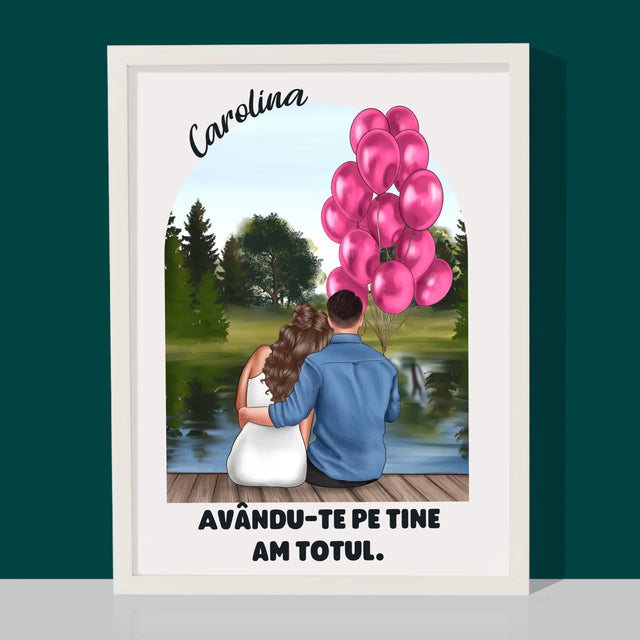 Creator De Personaj: Ea Și El - Imprimare Cu Ramă 30X40 (Verticală)