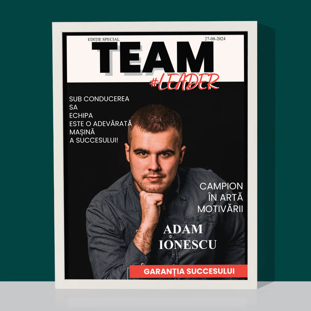 Copertă Derevistă: Team Lider - Imprimare Cu Ramă 30X40 (Verticală)