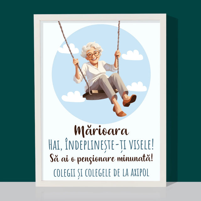 Numele Și Semnătura: Îndeplinește-Ți Visele - Imprimare Cu Ramă 30X40 (Verticală)