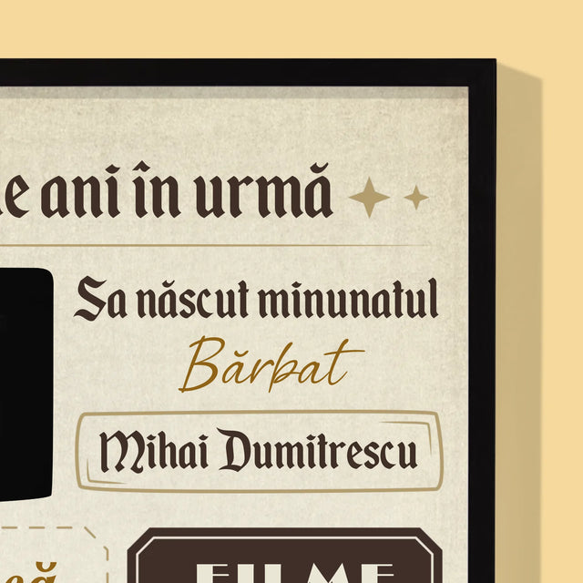 Copertă Derevistă: 40 De Ani În Urmă - Imprimare Cu Ramă 30X40 (Verticală)