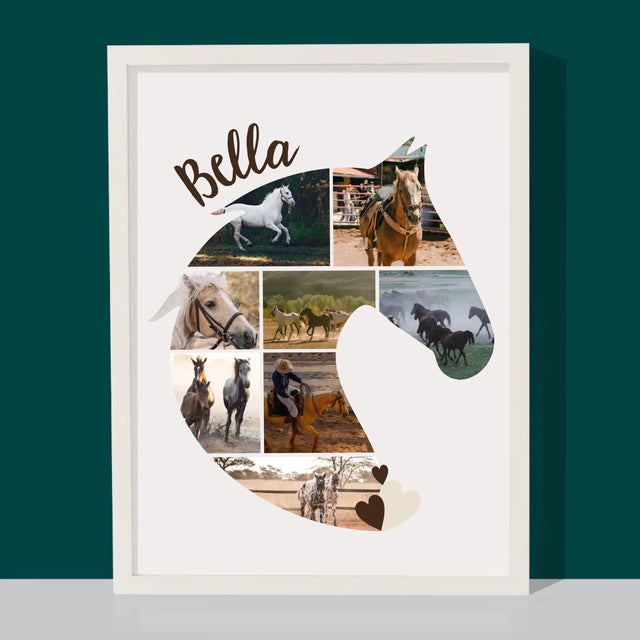 Formă Din Fotografii: Cal - Imprimare Cu Ramă 30X40 (Verticală)
