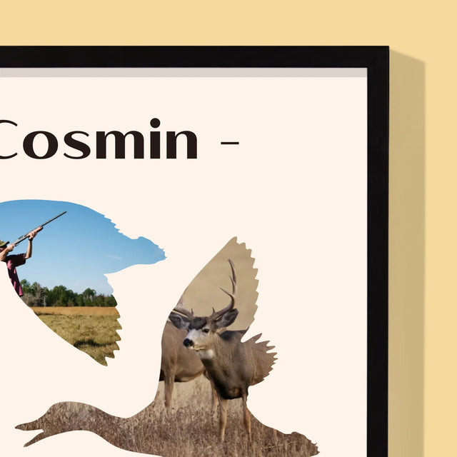 Formă Din Fotografii: Creat Pentru Vânătoare - Imprimare Cu Ramă 30X40 (Verticală)