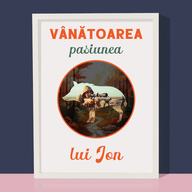 Fotografie Si Semnătură: Pasiune De Vânătoare - Imprimare Cu Ramă 30X40 (Verticală)
