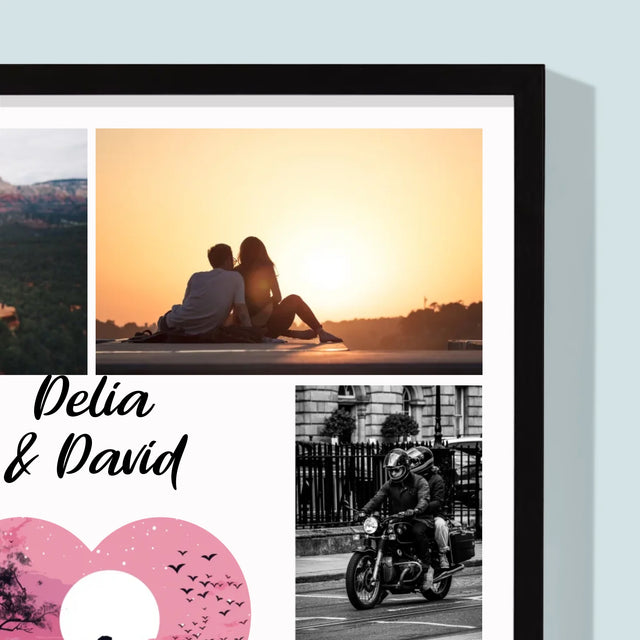 Colaj De Fotografii: Calea Spre Inimă - Imprimare Cu Ramă 30X40 (Verticală)