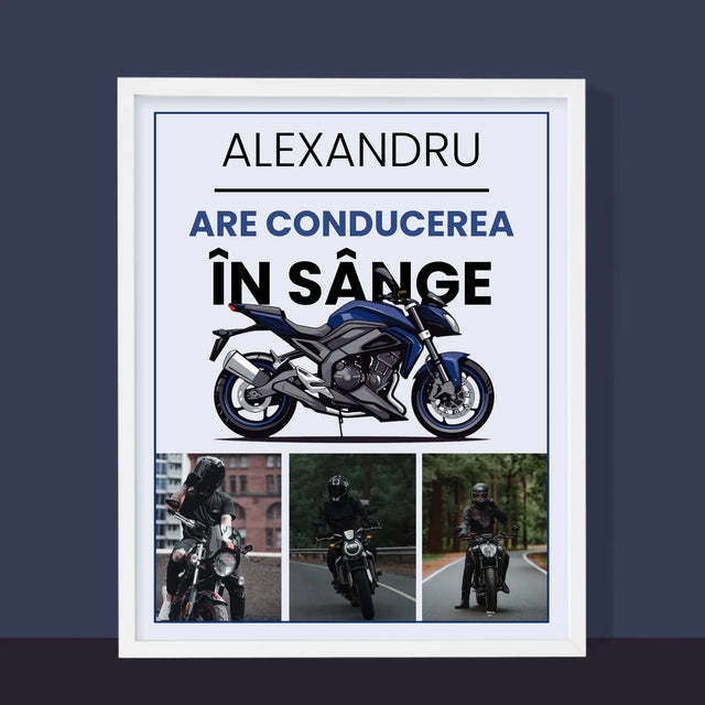 Colaj foto: Are condusul în sânge - Imprimeu înrămat | RO