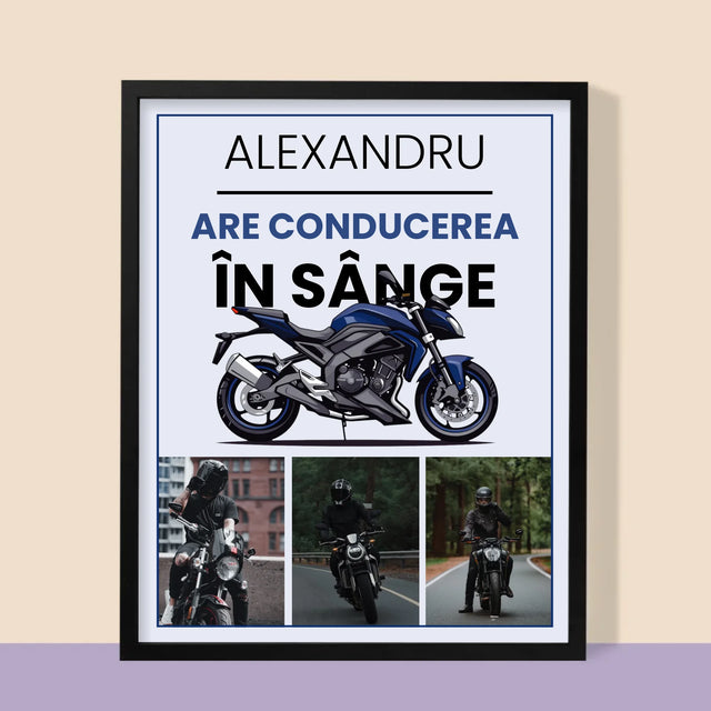 Colaj foto: Are condusul în sânge - Imprimeu înrămat | RO