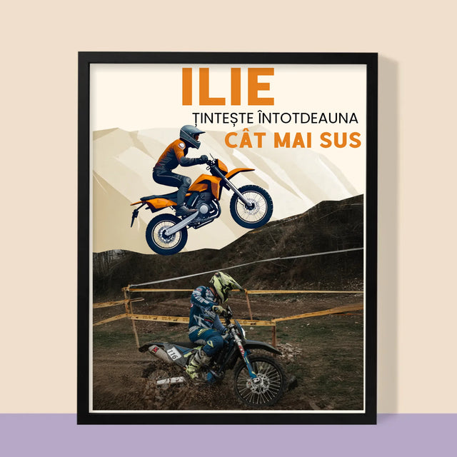 Fotografie Si Semnătură: Țintește Întotdeauna  Cât Mai Sus - Imprimare Cu Ramă 30X40 (Verticală)