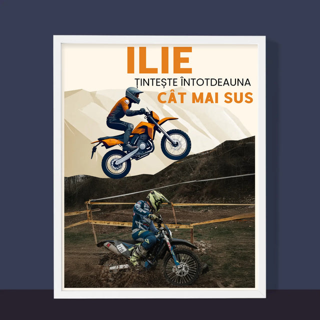 Fotografie Si Semnătură: Țintește Întotdeauna  Cât Mai Sus - Imprimare Cu Ramă 30X40 (Verticală)