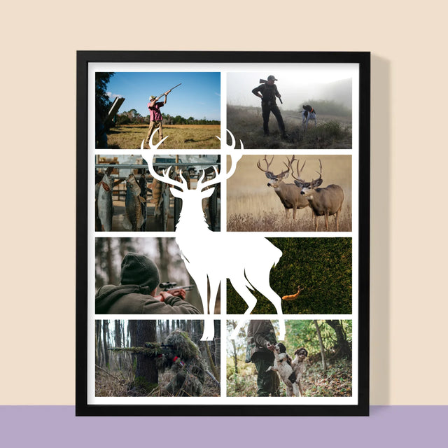 Colaj De Fotografii: Vânător - Imprimare Cu Ramă 30X40 (Verticală)