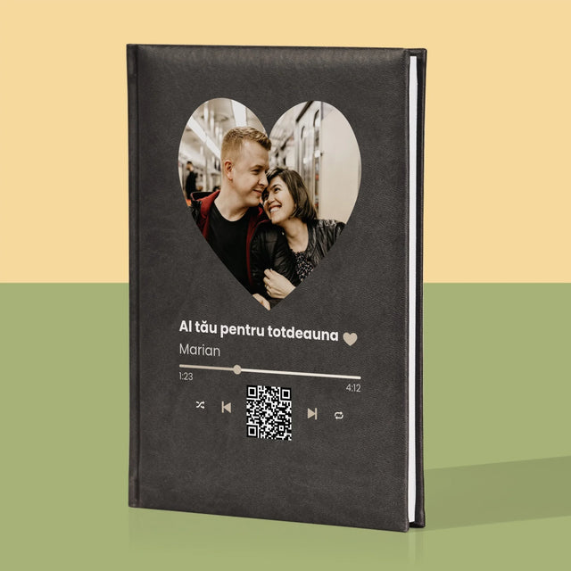 Fotografie Si Semnătură: Cântecul Nostru Inimă Cod Qr - Carte Pentru Notițe